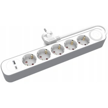 Plastrol HOME EXTENSION CORD 5x SOCKETS 3m WITH SW