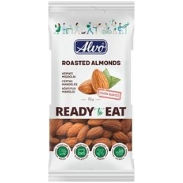 Mandeles, grauzdētas, Alvo, 70g