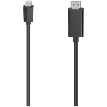 Kabelis Hama USB Type-C, HDMI, 1.5 m, melna krās