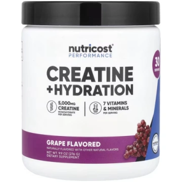 Nutricost, Performance, Creatine + Hydration, Grap