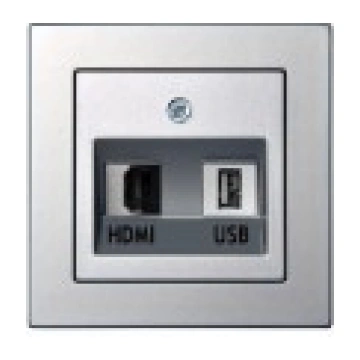 Rozete gala HDMI + USB metāls bez rāmja Liregus HD