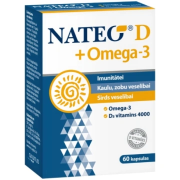 NATEO D + Omega3 4000SV kapsulas N60