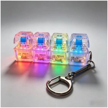 Multicolor Luminous Keycap Keychain, Mechanical Fe