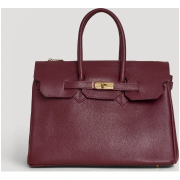Borsa Elizabeth in Pelle Togo Borgogna Voemièn