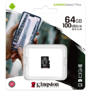 Kingston Canvas Select Plus, 64Gb, Class 10 / UHS-