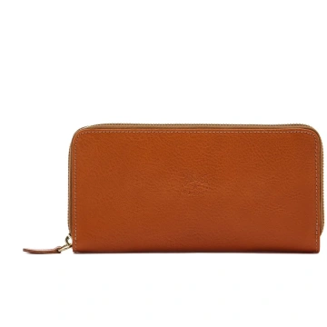 Il Bisonte Ametista Zip Around Wallet Caramel