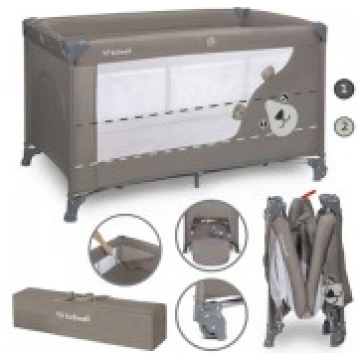 Saliekamā gulta BLISSY DUO beige (divstāvu) KIDWEL