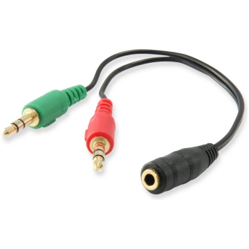 Equip Audio Sadales Kabelis, Melns, 3.5 mm, 2 x 3.