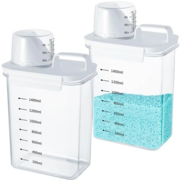 Mucek Pack of 2 1800 ml hermētisks mazgāšanas līdz