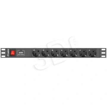 Lanberg Surge protector Rack PDU 1U 7x Schuko 2m 1