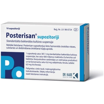 Posterisan supozitoriji, 10 gb