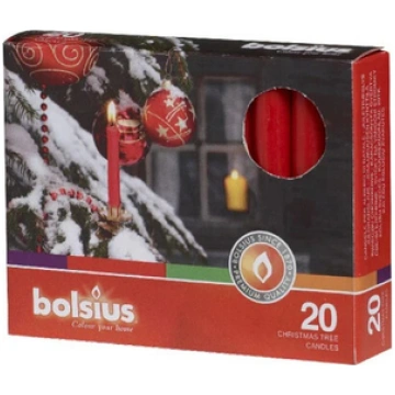 Eglīšu sveces Bolsius 97/13mm/20gb sarkanas