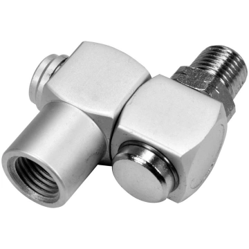 Air hose connector 1/4" (ext & int thread) swivel 