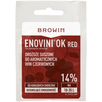 Browin Enovini® OK RED vīna raugs 400390, 7 g, 25 