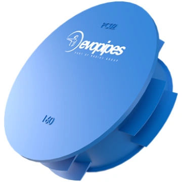 Evopipes gala vāks EVOCAB caurulēm D=125mm zils, 8