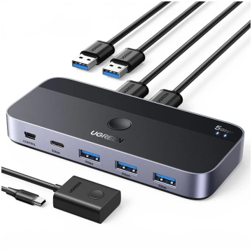 UGREEN CM662 USB Switch, 3 x USB-A 3.0 - 1 x USB-C