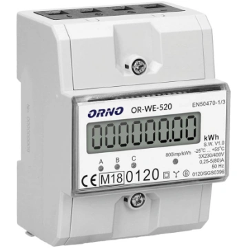 Orno OR-WE-520 Elektroenerģijas skaitītājs ar MID 