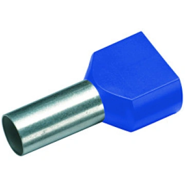Wire ferrule, Duo 2x2.5mmý, L1=13mm, blue, GIC1824