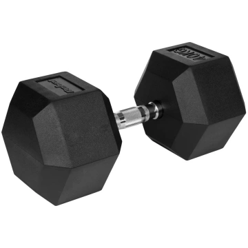 Rubberized cast iron dumbbell HEX 40 kg REBEL ACTI