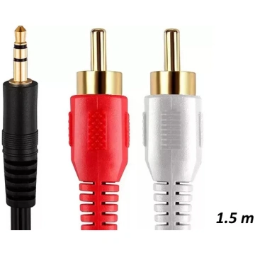 Riff RF010 3,5 mm uz 2 x RCA audio vads 1,5 m ar a