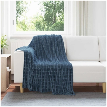 Pleds tums zils 150 x 130 cm flīss
