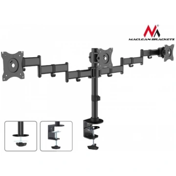 Maclean MC-691 Triple Desk Mount Monitor Arm 360 °