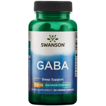 Swanson GABA, 750 mg maksimālā stipruma - 60 kapsu