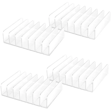 Giilayky 4 Pack Clear Acrylic CD Stand with CD DVD