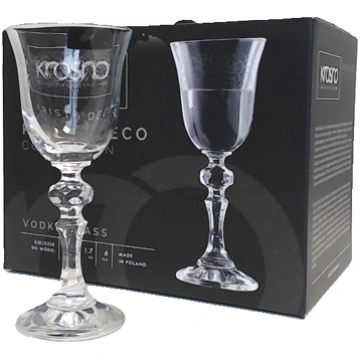 Glāzes degvīna 6.gab. 50ml Krosno(Krista collectio
