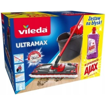 Vileda plakana mopa ar slaucītāju un spaini + Ajax