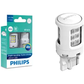 LED spuldžu pāris PHILIPS W21 12V balta