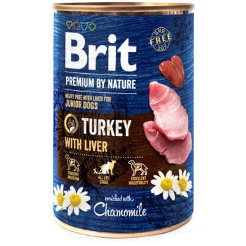 Konservi jauniem suņiem – Brit Premium Turkey with