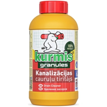 Granulēts līdzeklis kanalizācijas cauruļu aizsērēj