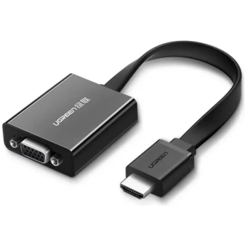 Ugreen HDMI uz VGA adapteris – melns ar micro USB 