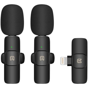 Puluz PU3150B Lavalier Wireless Microphone Lightni