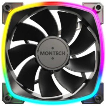 CASE FAN 120MM/RX120 PWM BLACK 3 IN 1 MONTECH RX12