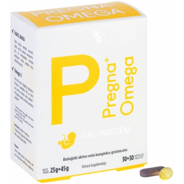 FORMULA VITALE Pregna+ Omega tabletes 30 gab., kap