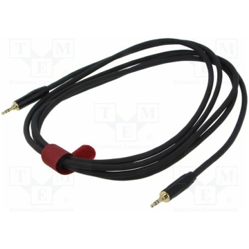 Cable; Jack 3.5mm plug,both sides; 3m; black; Øcab