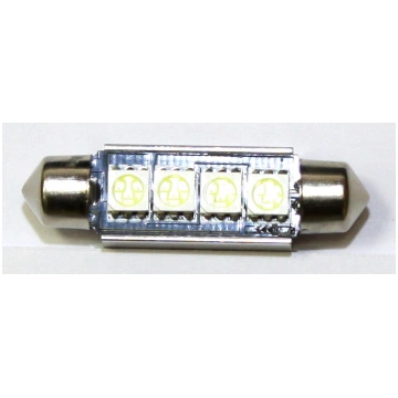 LED lampa 4d, CB, C5W, 42mm, balta