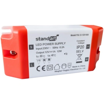 POWER ADAPTER LED 12W 1A 12V DC IP20 ( 47720133115