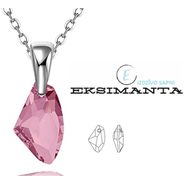 Sudraba Kaklarota ar Swarovski Elementu Eksimanta.