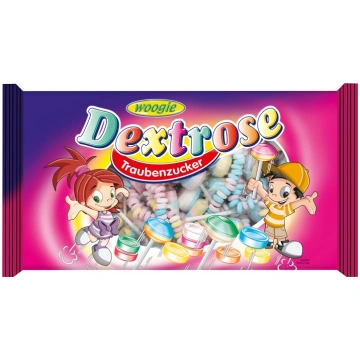 Konfektes WOOGIE Dextrose Party, augļu garša, 400g