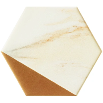 Flīzes, keramika Tubadzin Flare Gold Hexagon DS025
