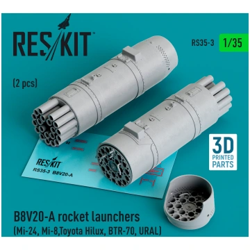 B8V20-A Rocket Launchers (2pcs) (Mi-24, Mi-8, Toyo