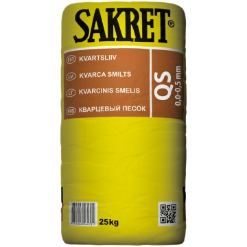 Kvarca smilts betona maisījumu ražošanai/fližu šuv