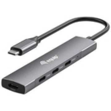 Equip USB-Hub 4-Port 3.2/C-4x3.0 ohne Netzteil gra