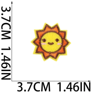 Holiday Theme Embroidery Cloth Sticker Beach Camer