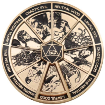 Dungeons & Dragons 24k Gold Plated Alignment Spinn