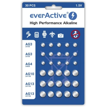 Everactive ALKALINE BATTERIES MINI AGMIX AGMIX30BL