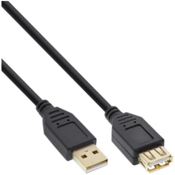 Kabelis Usb Inline Usb-a - Usb-a 1.5 M Melns (3461